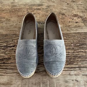CHANEL GREY ESPADRILLES